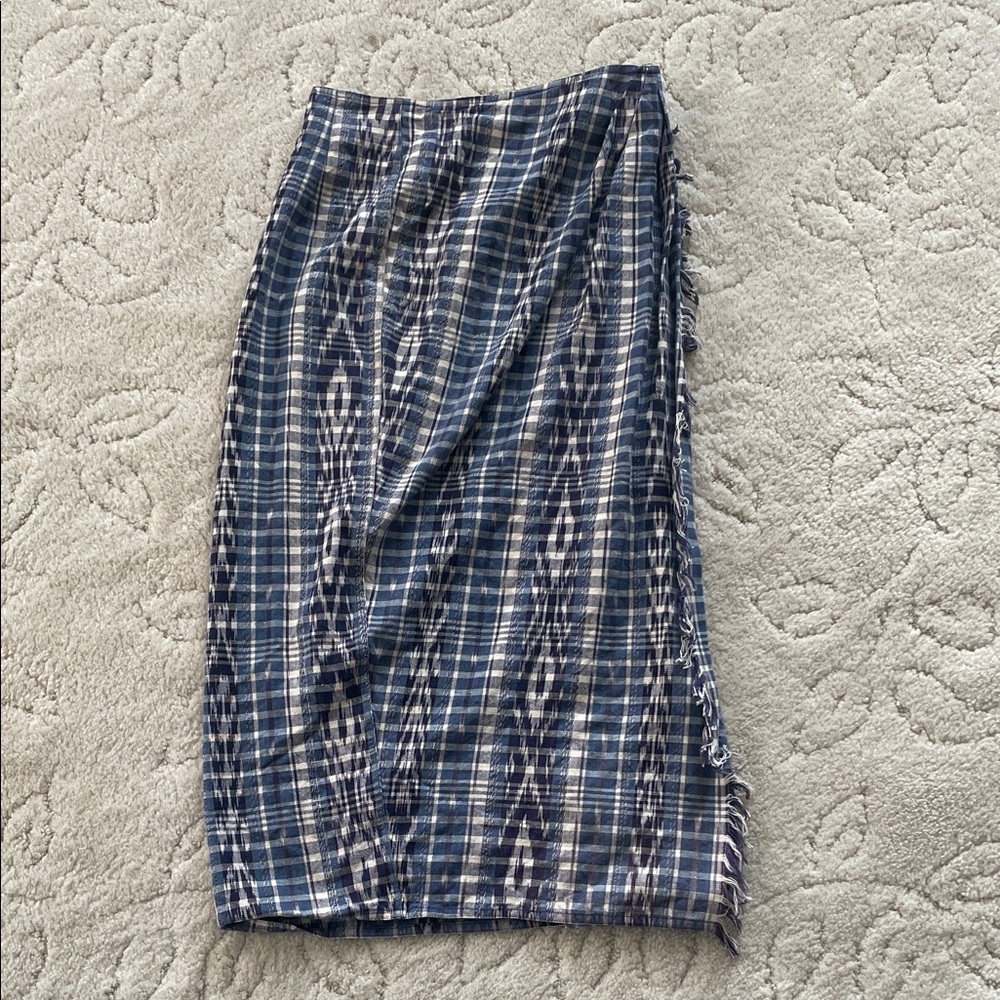 Liz Claiborne Navy and White Pencil Skirt